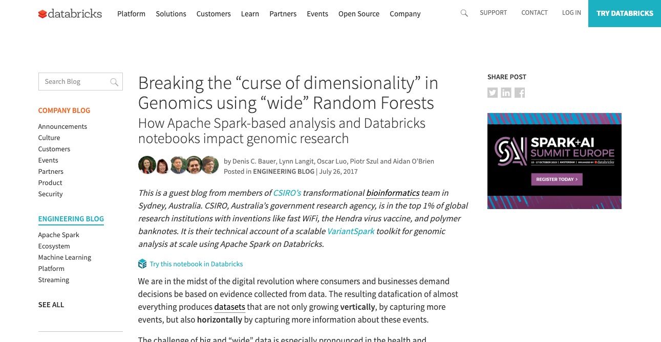 Databricks: How Apache Spark-based analysis and Databricks notebooks impact genomic research