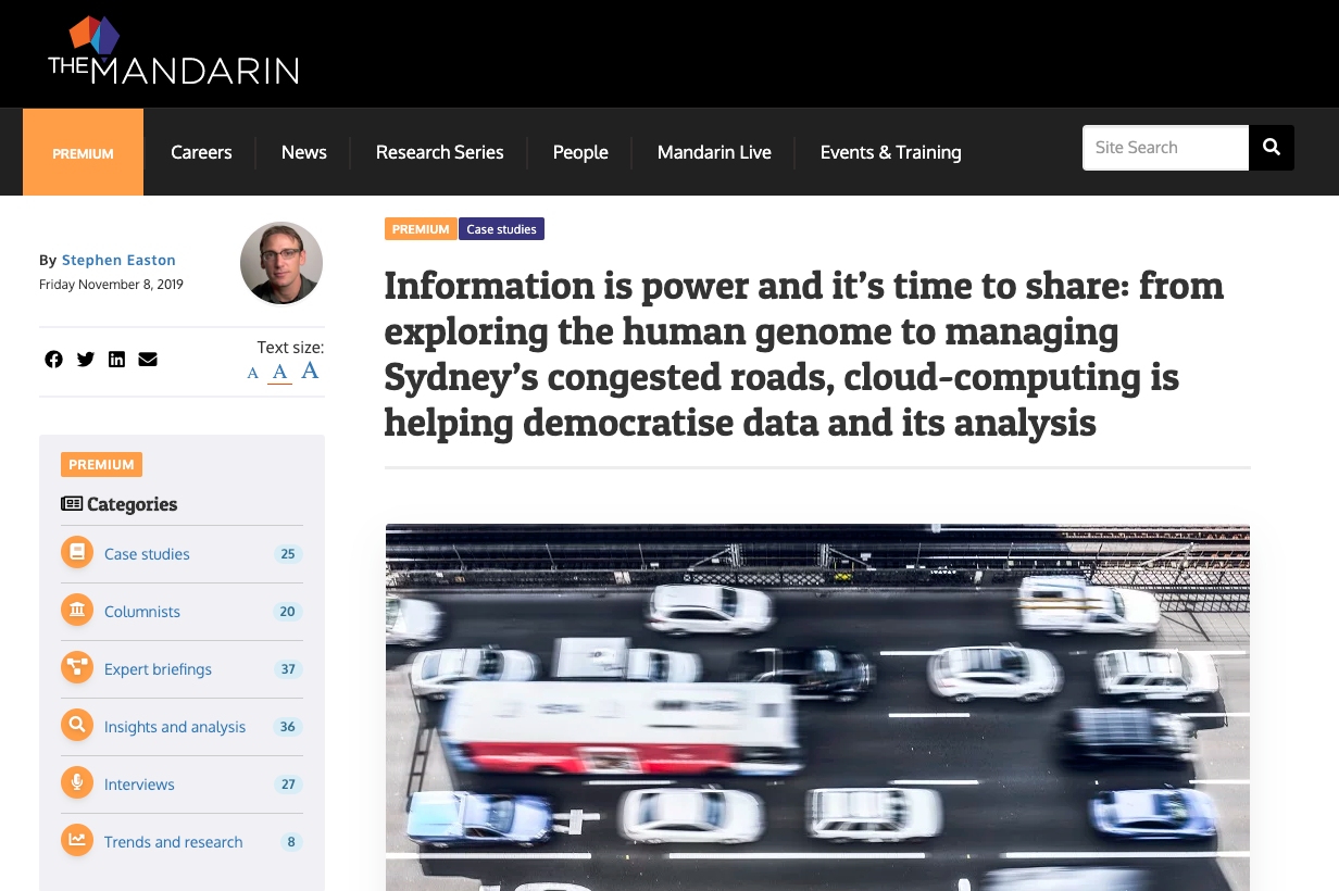 The Mandarin: Information is power and it’s time to share