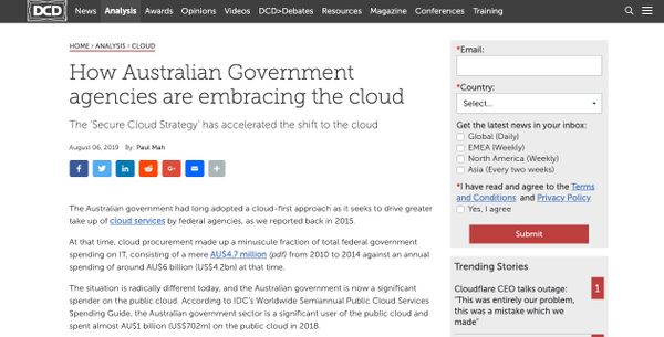 DCD: How Australian Government agencies are embracing the cloud