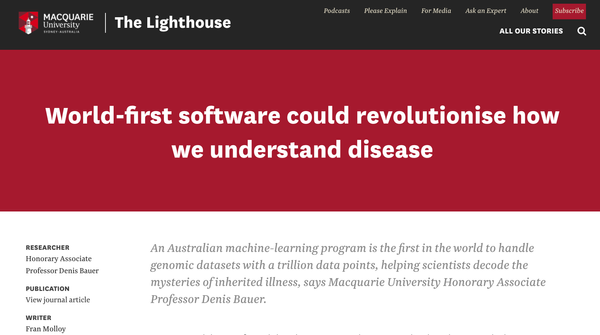 The Lighthouse: World-first software could revolutionise how we understand disease